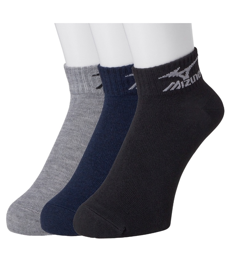 3足組】MIZUNO キッズ ソックス くるぶし丈 長め 高耐久設計 ミズノ